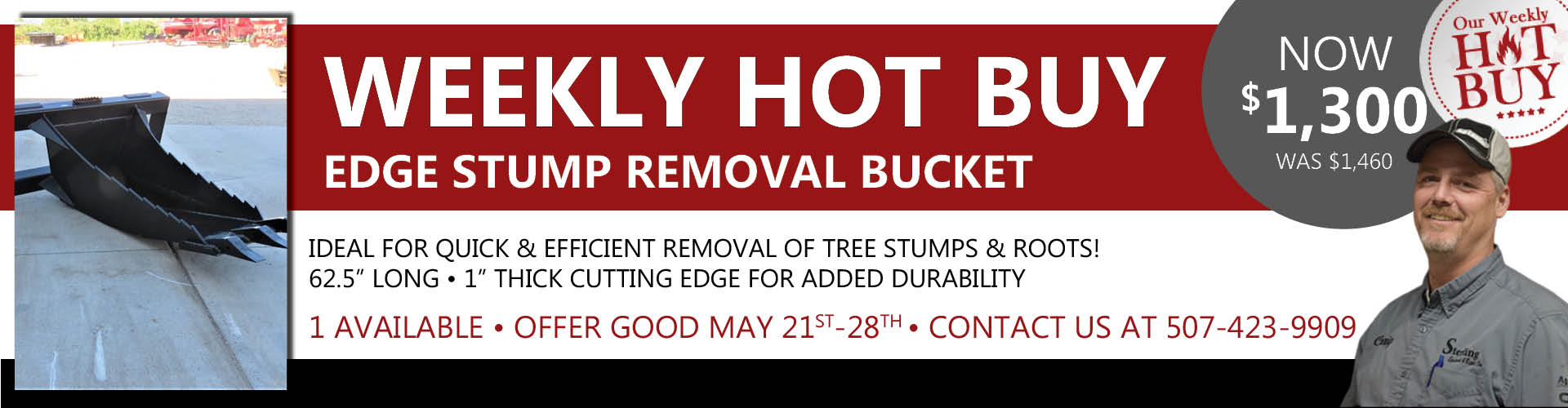 Craig's Weekly Hot Buy - May 21st through 28th, 2024 - Edge Stump Removal Bucket