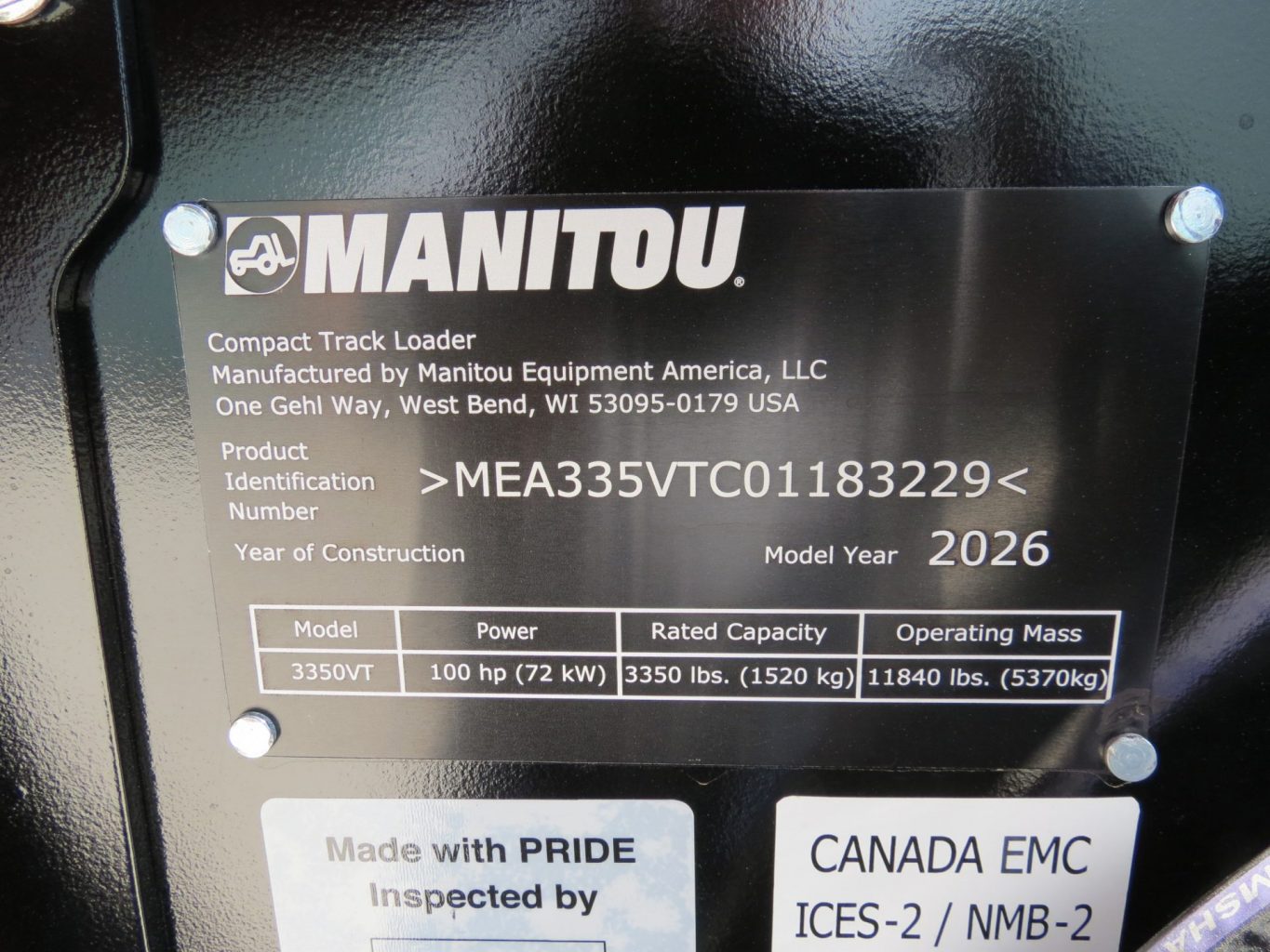 2026 Manitou 3350VT Track Loader (Stk# 7146) - Image 12