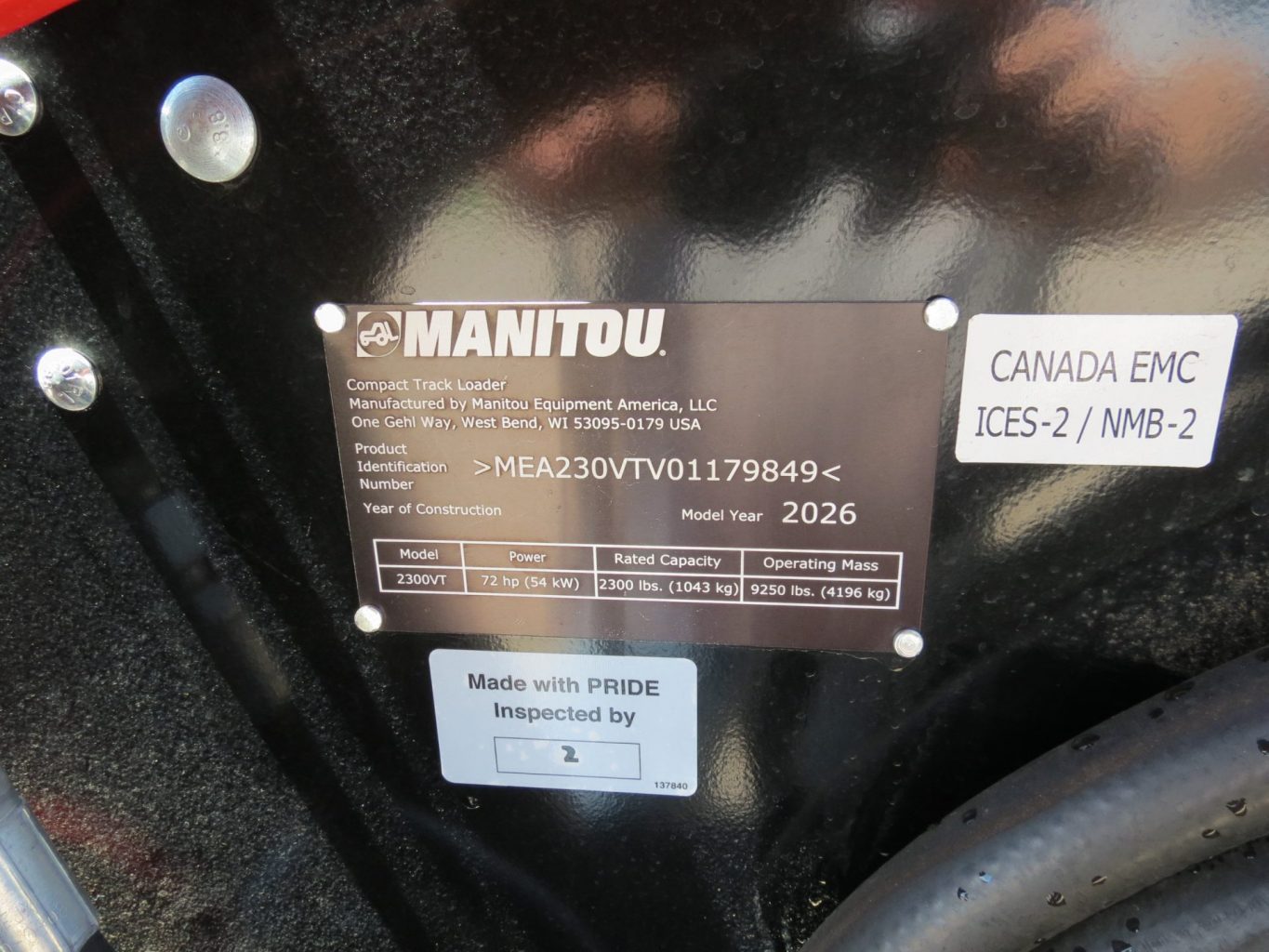 2026 Manitou 2300VT Track Loader (Stk# 7200) - Image 6